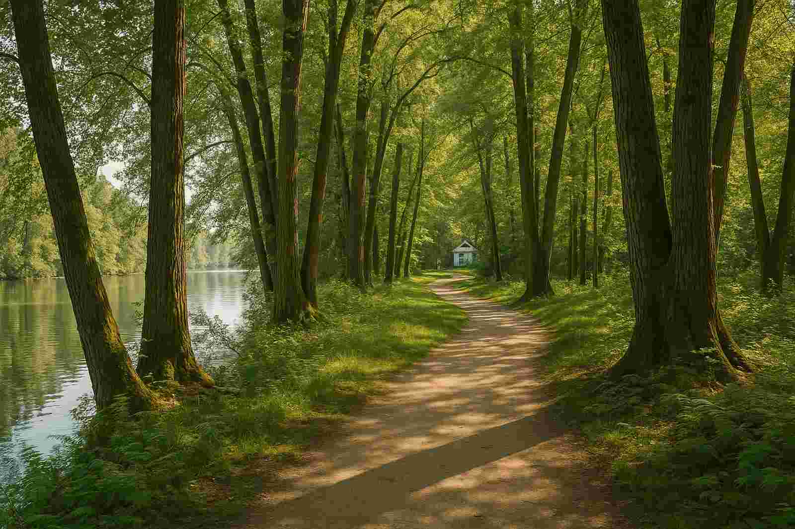 serene pathway through green forest health wellness Parks In New Westminster for family outings serene pathway through green forest health wellness | GPS: 49.177234, -122.913451