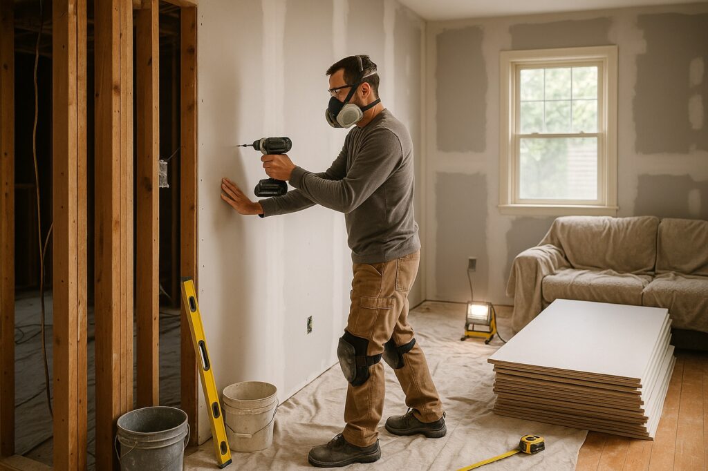 drywall installation local home renovation project | GPS: 49.119207, -123.022942