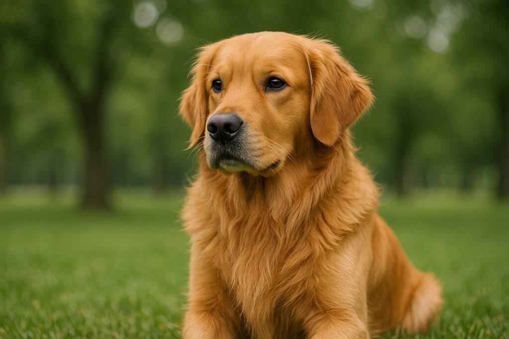 golden retriever dog in park delta | GPS: 49.102054, -123.049136
