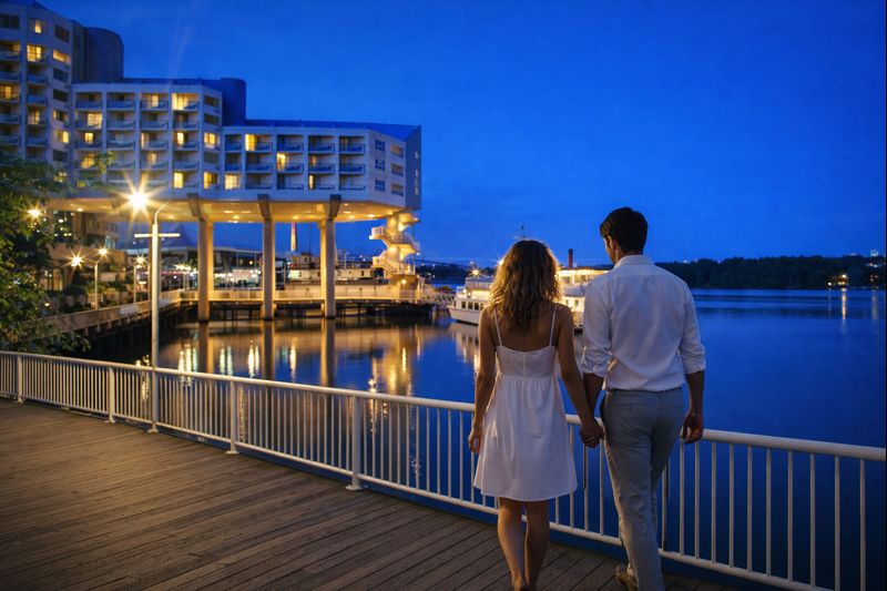 couple-walking-by-the-waterfront-at-night-new-west-river-market
