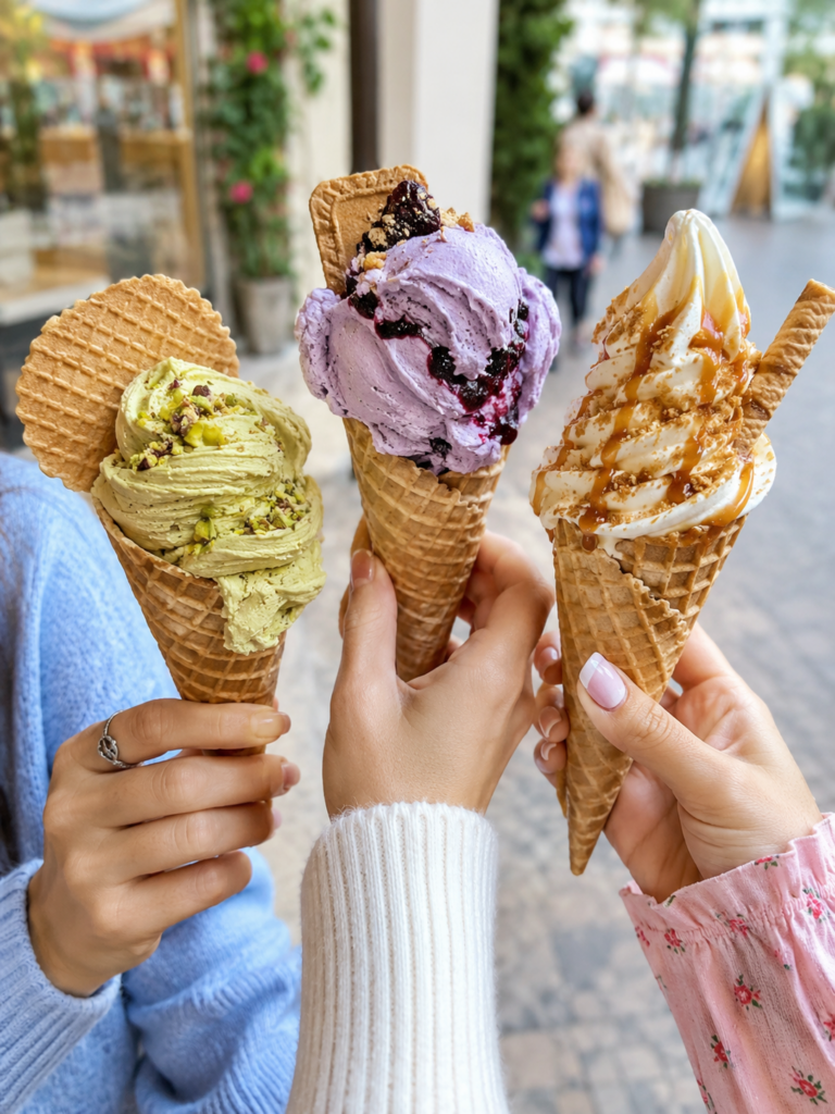 ice-cream-cones-in-community-life-friends-enjoying-treats