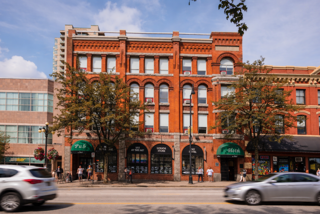 local businesses historic brick building in city center New Westminster Local