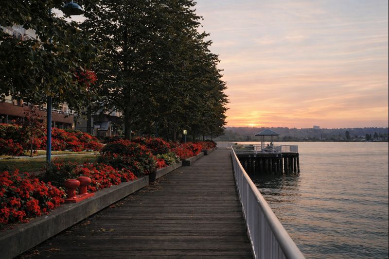 new-westminster-pier-side-sunset-with-flowers-local-businesses