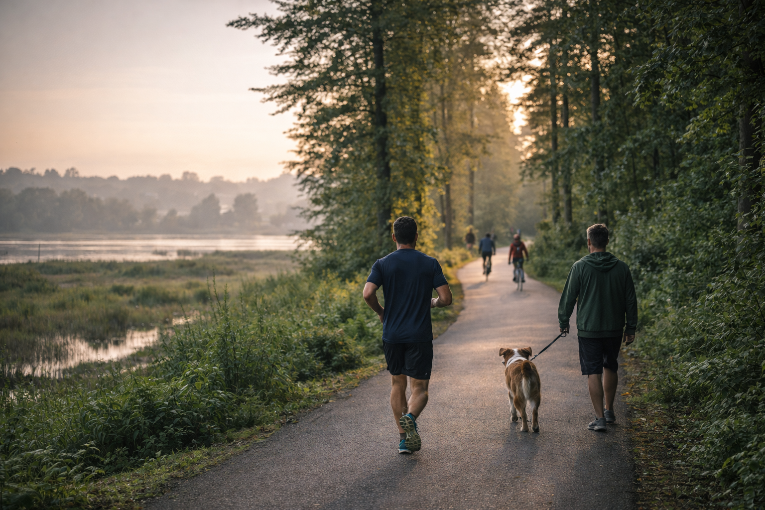 walking-dogs-and-jogging-trail-in-new-westminster-nature