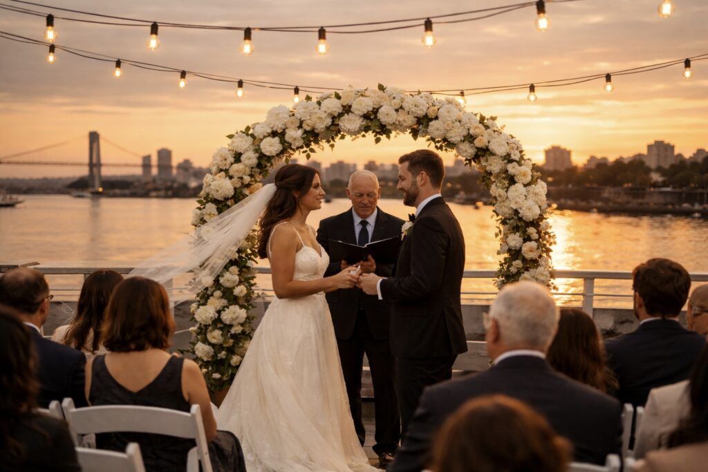 wedding-ceremony-at-sunset-on-water-community-life