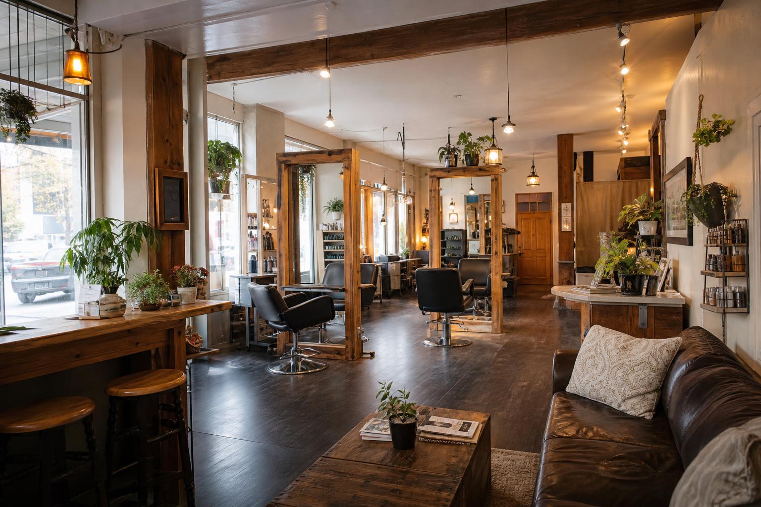 Eclipps Hair Cafe on 6th Street with welcoming salon chairs and cafe-inspired decor
